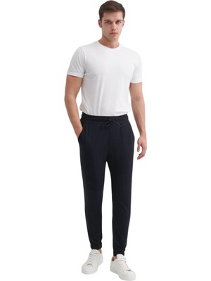 Rafta Slim Fit Pamuk Karışımlı Likralı 2 Iplik Eşofman Altı