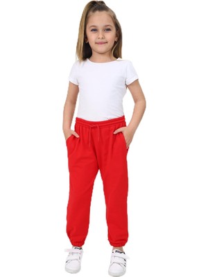 Rafta Toontoy Kız Çocuk Baskılı Eşofman Alt, Kırmızı, 2 Yaş