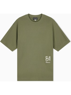 Rafta Erkek Kısa Kol Bisiklet Yaka Pamuklu Düz Model Yeşil T-Shirt EM007329 AF10761-U7046