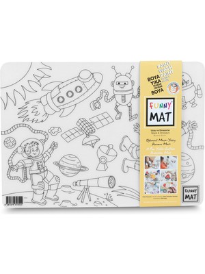 Rafta Funny Mat Uzay & Dinazorlar, 25X35CM