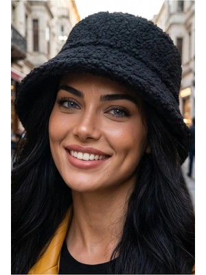 Tezzgelsin Kadın Teddy Peluş Kışlık Balıkçı Bucket Şapka