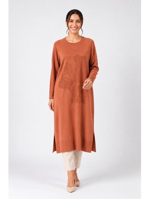 Moda Abad Tbt Önü Çiçek Desenli Merserize Tunik 36231
