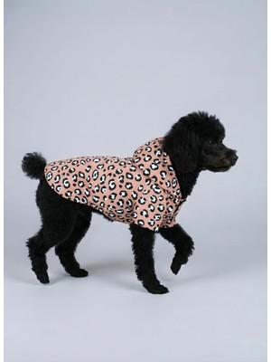 Rafta Mpz Pets Kedi ve Köpek Yağmurluğu Açık Pembe Leopar Baskılı Fileli, M, Lightpink-Leopard-Raincoat, Açık Pembe