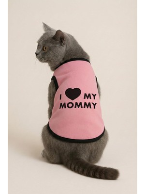 Rafta Monopetz Köpek ve Kedi Kıyafeti I Love Mommy, L, PMOMMY01, Pembe