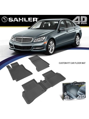 Rafta Sahler Mercedes C Serisi W204 ile Uyumlu (2007-2014) 4.5d Havuzlu Oto Paspas