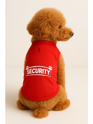 Rafta Mpz Pets Kedi ve Köpek Kıyafeti Security Atlet, 5xl, Red-Security-Basicshirt, Kırmızı