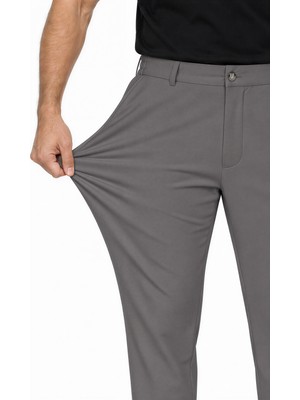 goffra Erkek Flexon Ultra Esnek Relaxed Beli Lastikli Jogger Pantolon Koyu Gri M702-R0433-02