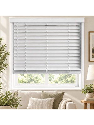 Rafta Chıcology Sahte Ahşap Panjurlar, Pencere Panjurları, Ahşap Panjurlar, Pencere Tonları, Pencere Uygulamaları, Panjur ve Gölgeler, Ev Için Pencere Tonları, Ahşap Panjurlar, 38" G x 60" Y, Temel Beyaz