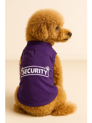 Rafta Mpz Pets Kedi ve Köpek Kıyafeti Security Atlet, 2xl, Purple-Securtiy-Basicshirt, Mor