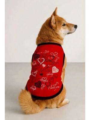Rafta Monopetz Köpek ve Kedi Kıyafeti Kalpli, Xl, KALPLI01, Kırmızı