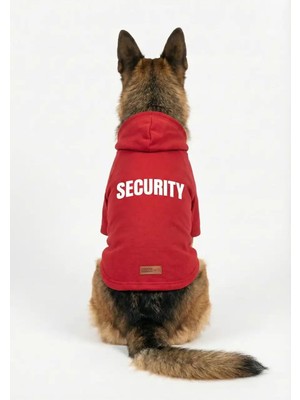 Rafta Mpz Pets Kedi ve Köpek Kıyafeti Hoodie Security, Xs, Red-Hoddie-Security, Kırmızı