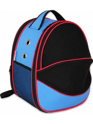 Rafta Xl Fileli Astronot Model Kedi Köpek Taşıma Çantası |10 kg | 32 × 27 × 43 cm - Mavi