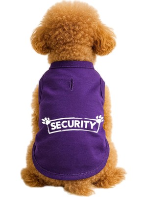 Rafta Mpz Pets Kedi ve Köpek Kıyafeti & Elbisesi Mor Security Atlet Xl
