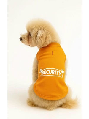 Rafta Mpz Pets Kedi ve Köpek Kıyafeti Security Atlet, 5xl, Orange-Security-Basicshirt, Turuncu