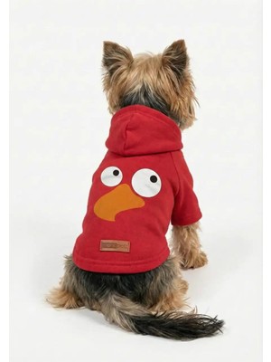 Rafta Mpz Pets Kedi ve Köpek Kıyafeti Hoodie Vektör Kuş, Xl, Red-Vectorbird-Hoodie, Kırmızı