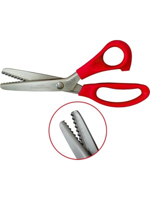 Rafta Plastik Saplı Sürfile (Zik Zak) Makası 9-1/4 Inç 23.3cm / A-85