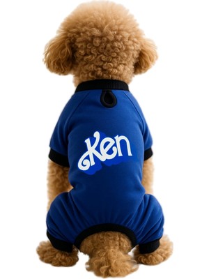 Rafta Mpz Pets Kedi ve Köpek Kıyafeti & Elbisesi Saks Mavi 4 Bacak Tulum Ken Xl