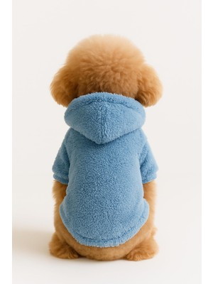 Rafta Monopetz Hoodie Peluş Köpek ve Kedi Kıyafeti, Xl, Pelushoodie, Mavi