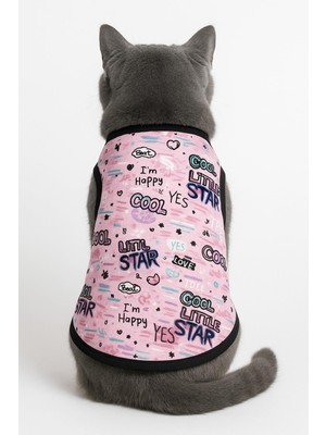 Rafta Monopetz Organik Kumaşlı Köpek ve Kedi Kıyafeti Yıldızlı, Xs, STAR02, Beyaz