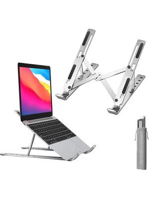 Rafta Laptop Yükseltici Metal Stand Ayarlanabilir Macbook Notebook Tablet Altlık Metal Dizüstü Bilgisayar Tutucu