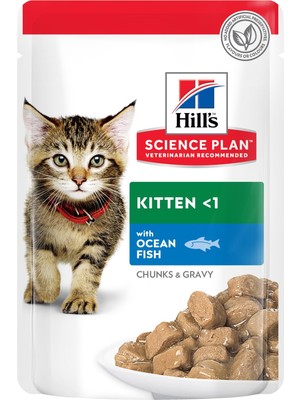 Rafta Hill's Scıence Plan Okyanus Balıklı Yavru Kedi Pouch 12X85 G