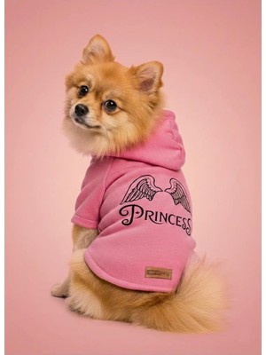 Rafta Mpz Pets Kedi ve Köpek Kıyafeti Hoodie Prenses, S, Pink-Princess-Hoodie, Pembe