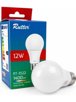 Rafta Rutter RT-1022 12W LED Ampul Günışığı 4000K E27 LED Lamba