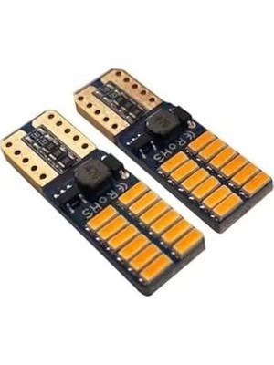 Rafta Btm Otomotiv (735) Turuncu T-10 Dipsiz 24 LED Canbuslı Park Ampulü 2 Adet