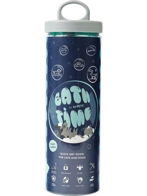 Rafta M-Pets Bathtime Kedi ve Köpekler Için Hızlı Kuruyan Havlu Yeşil