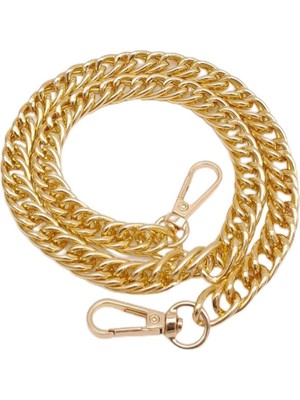 Rafta Angel Çanta Aksesuarları Aksesuar 60 cm Light Gold Renk Kancalı Çift Halkalı Zinciri