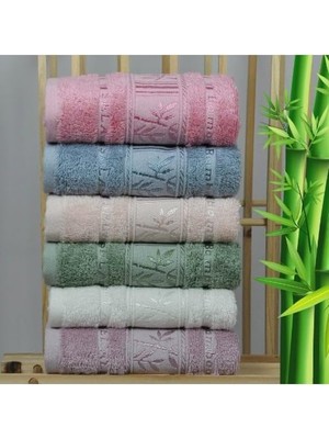 Rafta 6 Adet Bambu El Havlusu 50X90CM El Yüz Havlu Seti