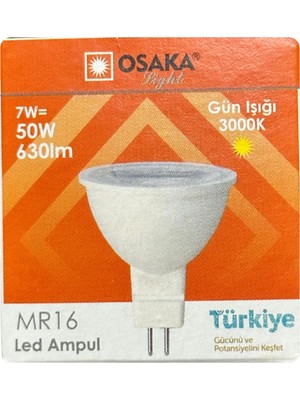 Rafta Osaka 7W (50W) Sarı Işık (3000K) G4 Duylu LED Çanak Ampul