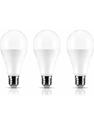 Rafta Şahnet 18W E27 LED Ampul 6500K Beyaz Işık 3 Adet Yüksek Aydınlatma Lamba