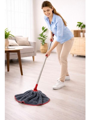 Rafta Mikrofiber Havlu Mop Yedek Uç - 3'lü Mikro Fiber Yer Temizlik Paspas Seti
