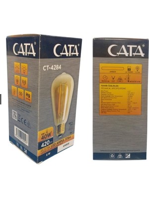 Rafta Cata CT-4284 Rustik LED Ampul 6W Amber