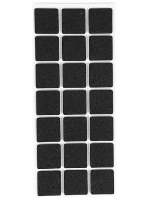 Rafta Furndıy Sandalye ve Koltuk Için Kaymaz Pedler 30MM x 21 Parça | Ahşap Zemin Koruma | Kendinden Yapışkanlı Kaymaz Eva Ped | Mobilya Ayakları Için Kaymaz Pedler (Siyah, Kare)