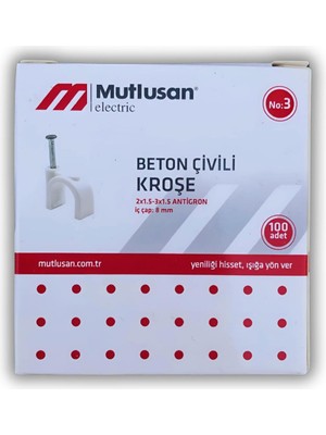 Rafta Mutlusan Çivili Kroşe 3 No 100 Lü Paket