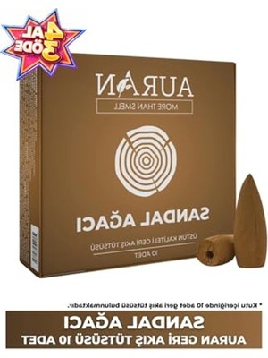 Rafta Geri Akış Tütsüsü, Sandal Ağacı Kokulu, 10 Adet