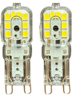 Rafta Avarson Osaka 3W Beyaz Işık 6500K Dim Edilebilir G9 Duylu LED Kapsül Ampul, 2 Adet