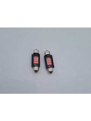 Rafta Eraks Car Accesories 39MM 6 LED Sofit Ampul Kırmızı Plaka Bagaj Tavan Aydınlatm