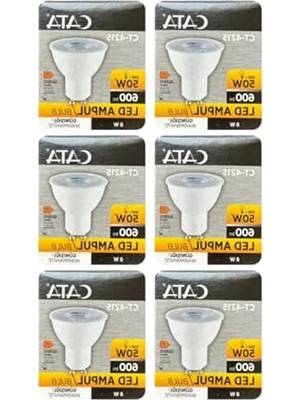 Rafta GU10 Duylu LED Spot Ampul, 6 Adet, Sarı Işık, Enerji Tasarruflu