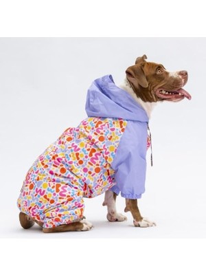 Rafta Su Geçirmez Orta-Büyük Irk Köpek Yağmurluk Tulum, 5xl