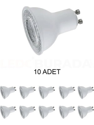 Rafta Cata CT-4215 LED Ampul GU10 Duy Günışığı (Sarı) 8W - 10'lu Paket, LBPKT-10-CT-4215G