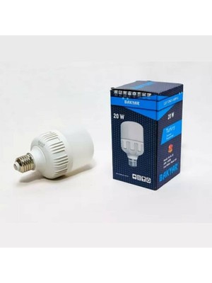 Rafta Bakyar 20 Watt Torch Ampül Beyaz Işık E27 Duy LED Ampul Beyaz 6500K Yüksek Işık Gücü