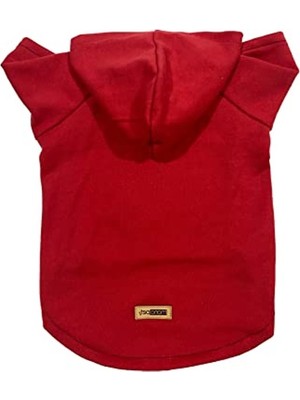 Rafta Kırmızı ve Siyah Renkli Kapüşonlu Polar Sweatshirt, Xl Beden