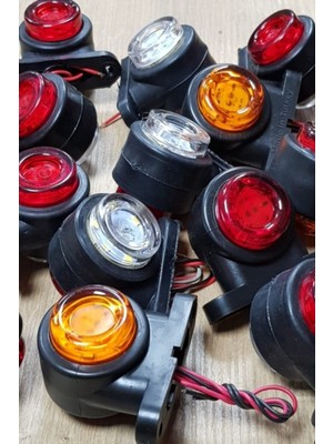 Rafta Mini Star Takoz LED Lamba 12-24 Volt Kırmızı Beyaz 5 Adet