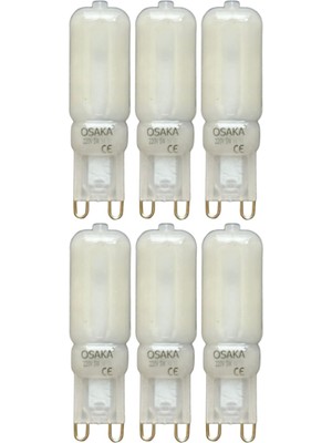 Rafta Avarson Osaka LED Kapsül Ampul, 5W, Beyaz Işık (6500K), G9 Duylu, 6 Adet