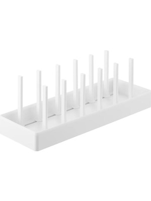Rafta Yamazaki 1361 Tower Genişliği Ayarlanabilir Tencere ve Tava Düzenleyici, Beyaz, Abs Reçine/silikon, Minimalist, 40 x 14,1 x 14 cm (U x G x Y)