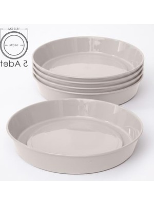 Rafta Klasik Saksı Tabağı, 14 cm Parlak Plastik Altlık