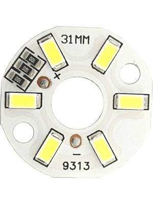 Rafta Alkatronik 5730 5V 3W 32MM Beyaz LED Modül Aluminyum Pcb 6 LED Lamba Aydınlatma